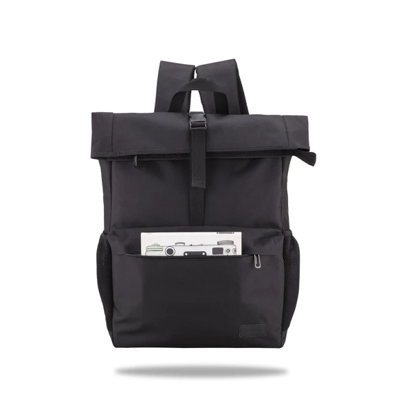 Classone BP-HYB100 Heybe Serisi WTXPro Su geçirmez Kumaş 15.6 inch Uyumlu ,Notebook, Laptop, Macbook Sırt Çantası – Siyah ürün görseli 1