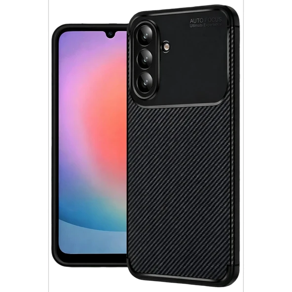Samsung Galaxy S26 Auto Focus Karbon Kapak - Siyah ürün görseli 1