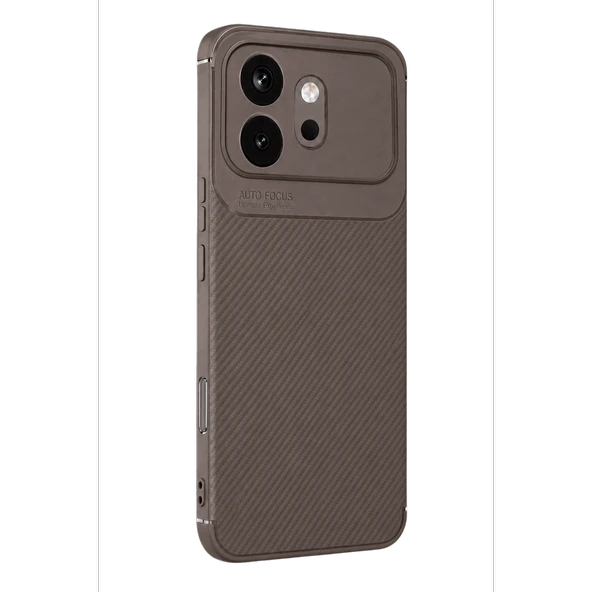 Huawei Honor 600 Auto Focus Karbon Kapak - Gri ürün görseli 1