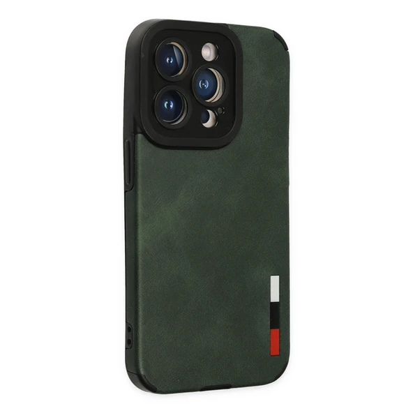 iPhone 14 Pro Max Kılıf Loop Deri Silikon - Yeşil - Resim 2