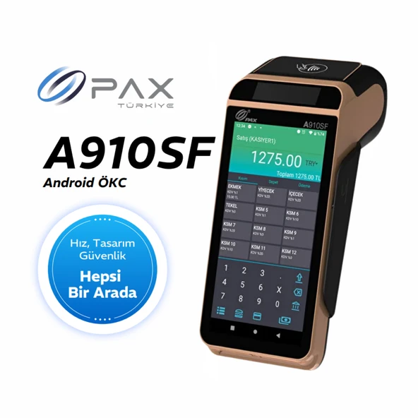 PAX A910SF Android Yazar Kasa POS - Temassız Ödeme, 4G ve Wi-Fi Destekli ürün görseli 1