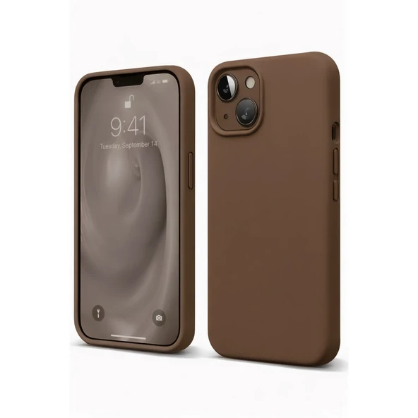 iPhone 14 Kılıf First Silikon - Kahverengi ürün görseli 1
