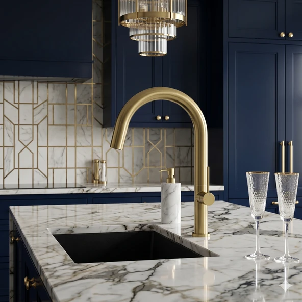 Newarc Bold Mat Gold Mutfak Eviye Bataryası 910738 ürün görseli 1