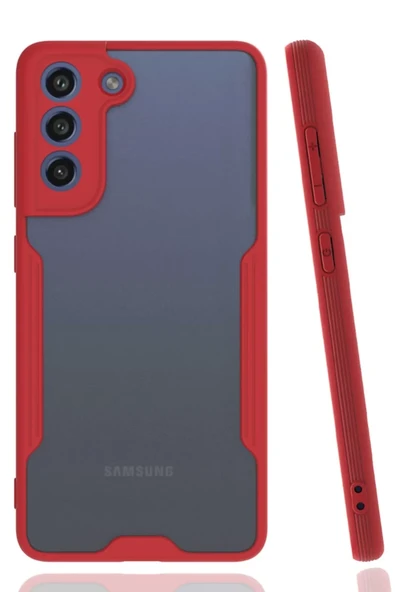 Newface Samsung Galaxy S21 FE Kılıf Platin Silikon - Kırmızı ürün görseli 1