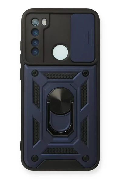 Newface Xiaomi Redmi Note 8 Kılıf Pars Lens Yüzüklü Silikon - Lacivert ürün görseli 1