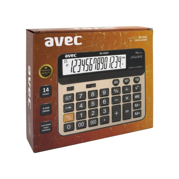 AVEC AV-H924 HESAP MAKİNESİ - Resim 2