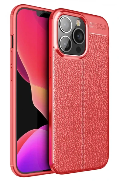 Newface Apple iPhone 13 Pro Kılıf Auto Focus Kapak - Kırmızı ürün görseli 1