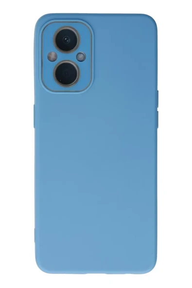 Newface Oppo Reno 7 Lite Kılıf Lansman Glass Kapak - Mavi ürün görseli 1