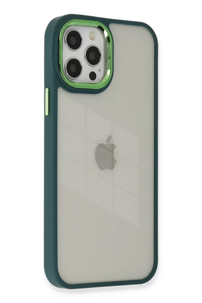 Newface Apple iPhone 12 Pro Max Kılıf Dora Kapak - Haki Yeşil ürün görseli 1