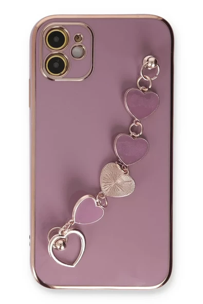 Newface Apple iPhone 12 Kılıf Esila Silikon - Mor - Resim 3