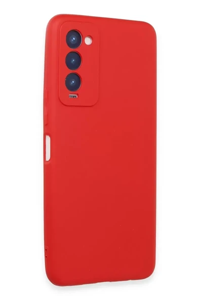 Newface Tecno Camon 18 Kılıf First Silikon - Kırmızı - Resim 2