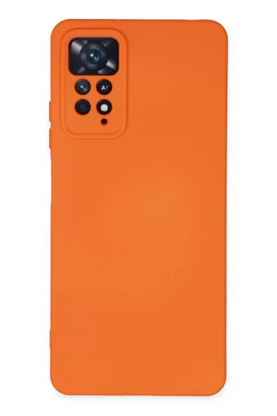 Newface Xiaomi Redmi Note 11 Pro Kılıf Nano içi Kadife Silikon - Turuncu ürün görseli 1