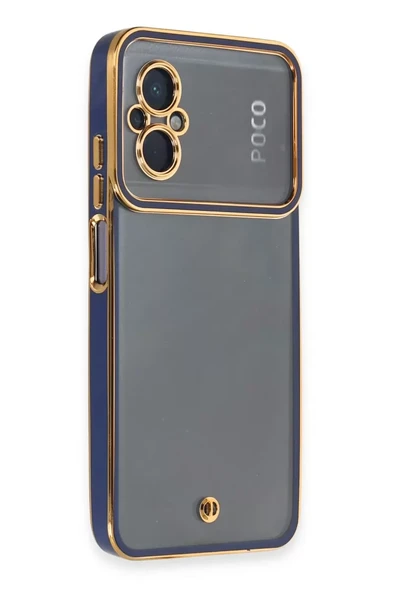 Newface Xiaomi Poco M5 Kılıf Liva Lens Silikon - Mavi ürün görseli 1