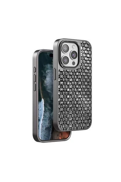 Venco Apple iPhone 15 Pro Max Brand Kapak - Gümüş - Resim 2