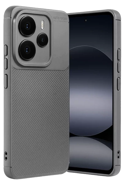 Newface Xiaomi Note 14 5G Auto Focus Karbon Kapak - Gri ürün görseli 1