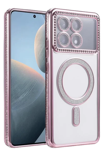 Newface Xiaomi Poco X6 Pro Joke Simli Magneticsafe Kılıf - Pembe ürün görseli 1