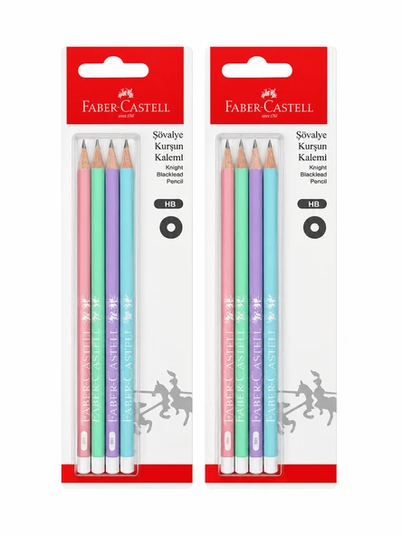 Faber-Castell Şövalye Kurşun Kalem Seti Pastel HB 8 Adet ürün görseli 1