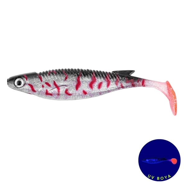 Silikon Balık - 10g 100mm - Fishack PredatorX - UV Boyalı - Venom ürün görseli 1