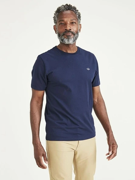 Dockers   T3 CREWNECK TEE NAVY BLAZER Erkek Mavi T-Shirt - A3143 ürün görseli 1