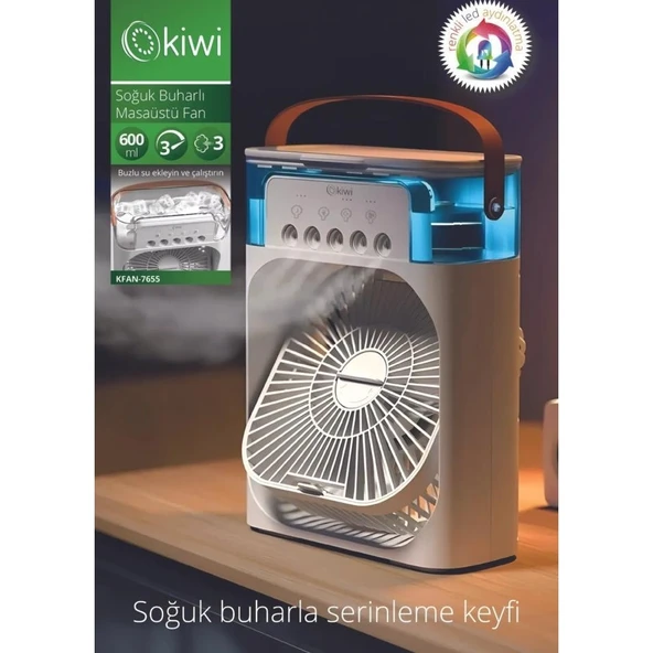 Kiwi KFAN-7655 Soğuk Buharlı Masaüstü Fan ürün görseli 1