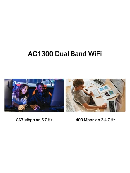 Mercusys MA30H 1300 Mbps Kablosuz Ağ Adaptörü - Resim 3