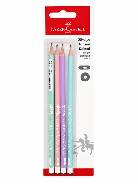 Faber-Castell Şövalye Kurşun Kalem Seti Pastel HB 4 Adet ürün görseli 1