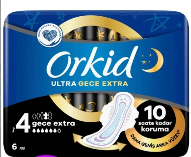 Orkid Ped Ultra Tekli Gece Extra 6'lı ürün görseli 1