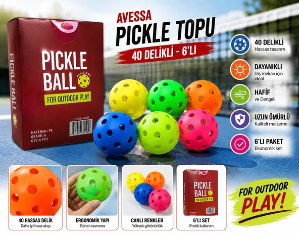 Avessa Pbal-600 Pıckle Topu 40 Delikli 6lı ürün görseli 1