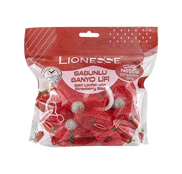 Lionesse Çilek Sabunlu Banyo Lifi 952 Renksiz ürün görseli 1