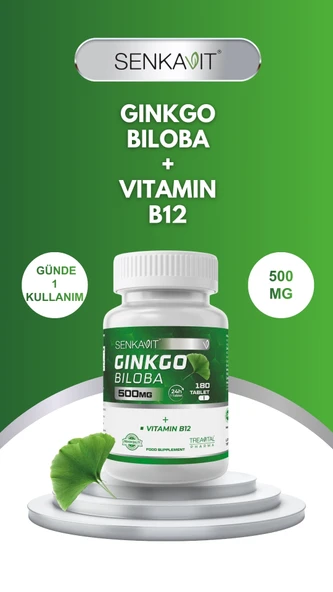 Senkavit Ginko Biloba Ve B12 İçeren 180 Li Tablet ürün görseli 1