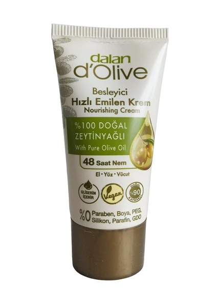 Dalan D'olive Zeytinyağlı Besleyici Hızlı Emilen Tüp Krem 20 ML ürün görseli 1
