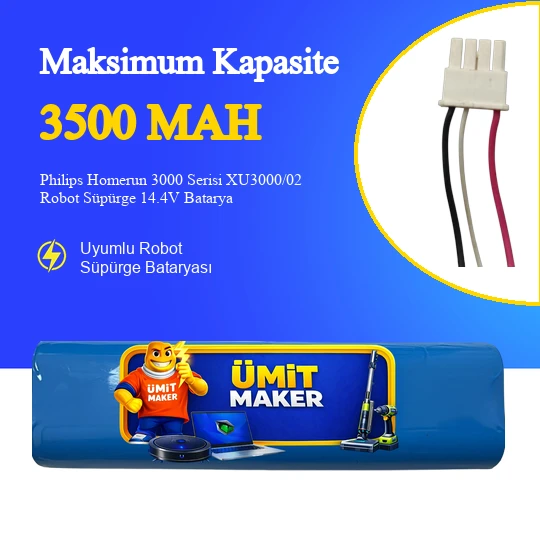 Philips Homerun 3000 Serisi XU3000/02 Robot Süpürge 3500 mAh Batarya ürün görseli 1