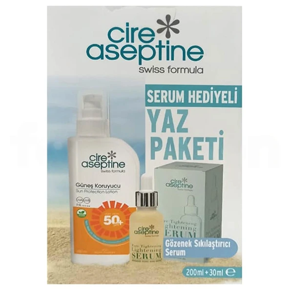 Cire Aseptine Güneş Koruyucu Spf50 200 Ml + Gözenek Sıkılaştırıcı Serum 30 Ml ürün görseli 1