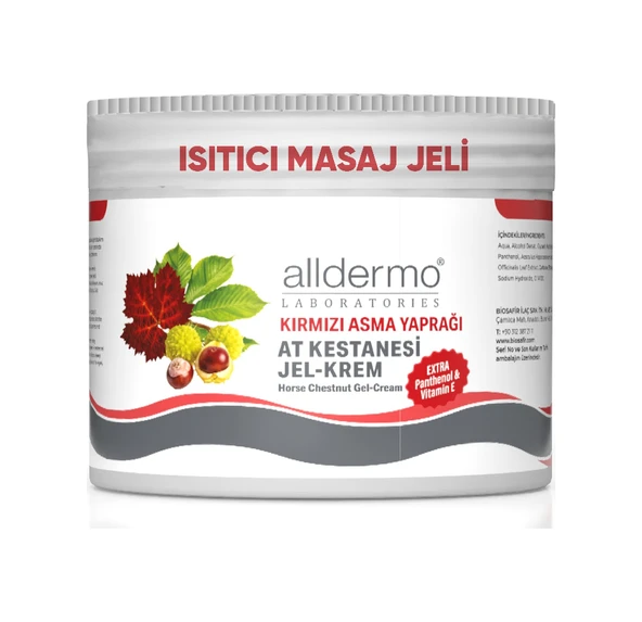 Alldermo At Kestanesi Kırmızı Asma Yaprağı Isıtıcı Jel Krem 500 ML ürün görseli 1