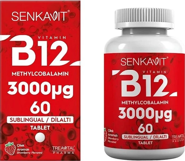 Senkavit B12 3000 Mcg Dil Altı Sublingual 60 Tablet ürün görseli 1