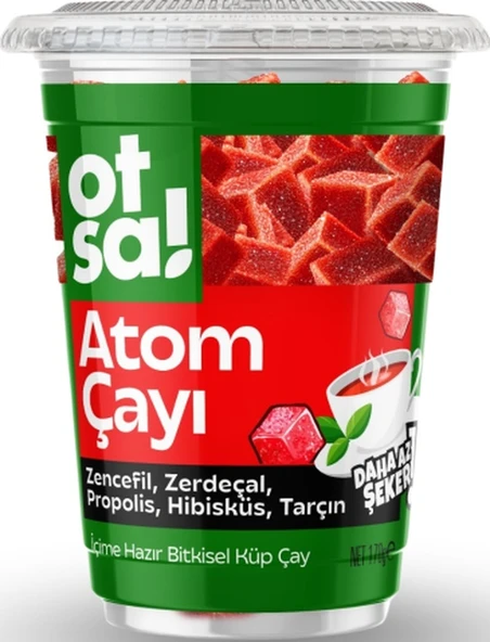 Otsa Atom Bitkisel Küp Çay Bardak 170 G. ürün görseli 1