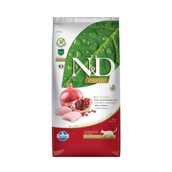 N&D Tahılsız Tavuk Narlı Kısırlaştırılmış Yetişkin Kedi Maması 10 kg ürün görseli 1
