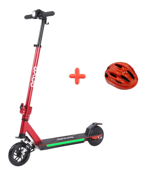 Onvo Kx-03 6.3" 200W KIRMIZI Elektrikli Çocuk Scooter Kasklı ürün görseli 1