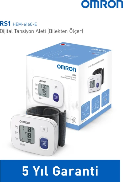Omron RS1 Bilekten Dijital Pilli Tansiyon Aleti – Taşınabilir, Intellisense Teknolojili, 5 Yıl Garantili ürün görseli 1
