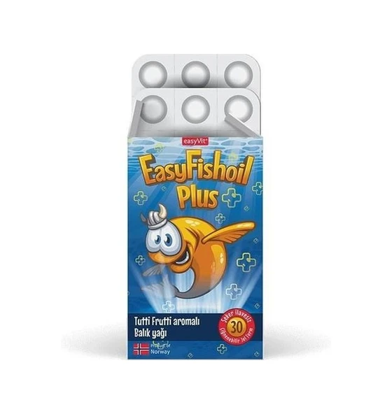 EasyFishoil Plus Balık Yağı Tutti Frutti Aromalı 30 Çiğnenebilir ürün görseli 1