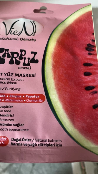Vien Karpuz Kağıt Yüz Maskesi ürün görseli 1