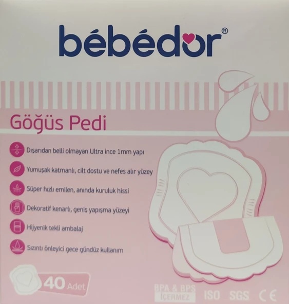 Bebedor Göğüs Pedi 40 Adet İnce Yapı Yeni - Resim 2