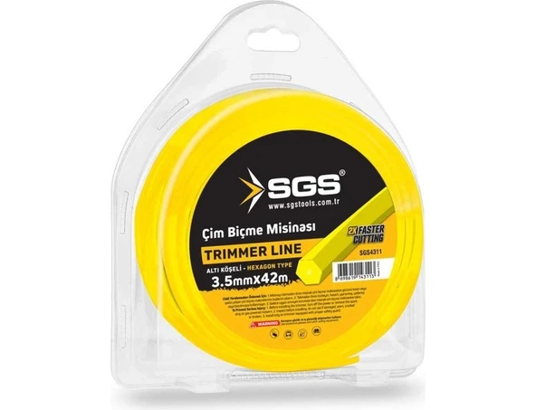 SGS4311 Çim Biçme Tırpan Misinası - Altıgen - 3.5 Mm. - 42 Mt. ürün görseli 1