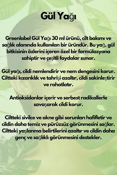 Greenlabel Gül Yağı 30 Ml - Resim 2