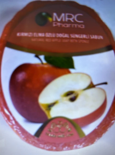 Kırmızı Elma Özlü Doğal Süngerli Sabun 135 Gr ürün görseli 1