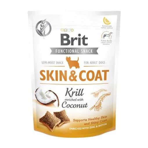 Brit Care Skin & Coat Karides ve Hindistan Cevizli Tüy Sağlığı İçin Köpek Ödülü 150 gr ürün görseli 1
