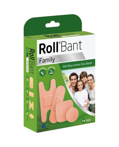 Roll Bant Family Aile Boyu Karma Yara Bandı 14'lü ürün görseli 1