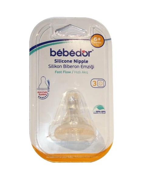 Bebedor Silikon Biberon Emziği Hızlı Akış 6+ Ay ürün görseli 1