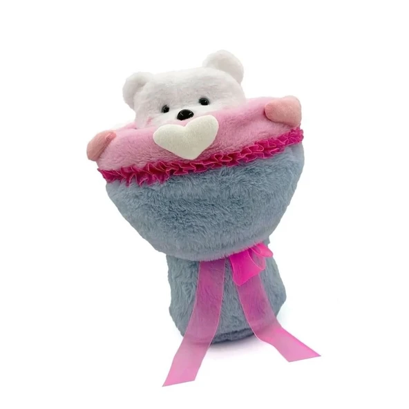 Sevgi Buketi Peluş Ayıcıklı Peluş Çiçek Buketi 40 cm ürün görseli 1