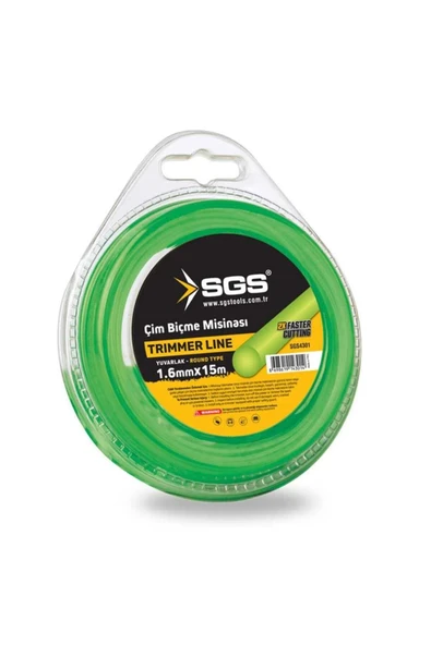 Sgs Sgs4300 Yuvarlak Çim Biçme Tırpan Misinası 1.6 Mm 15 Metre ürün görseli 1